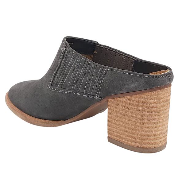 Aqua College Women Nan Waterproof Mule Heels Size US 8M Dark Grey Suede - Picture 3 of 5